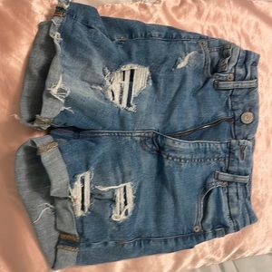 aeropostale ripped denim shorts